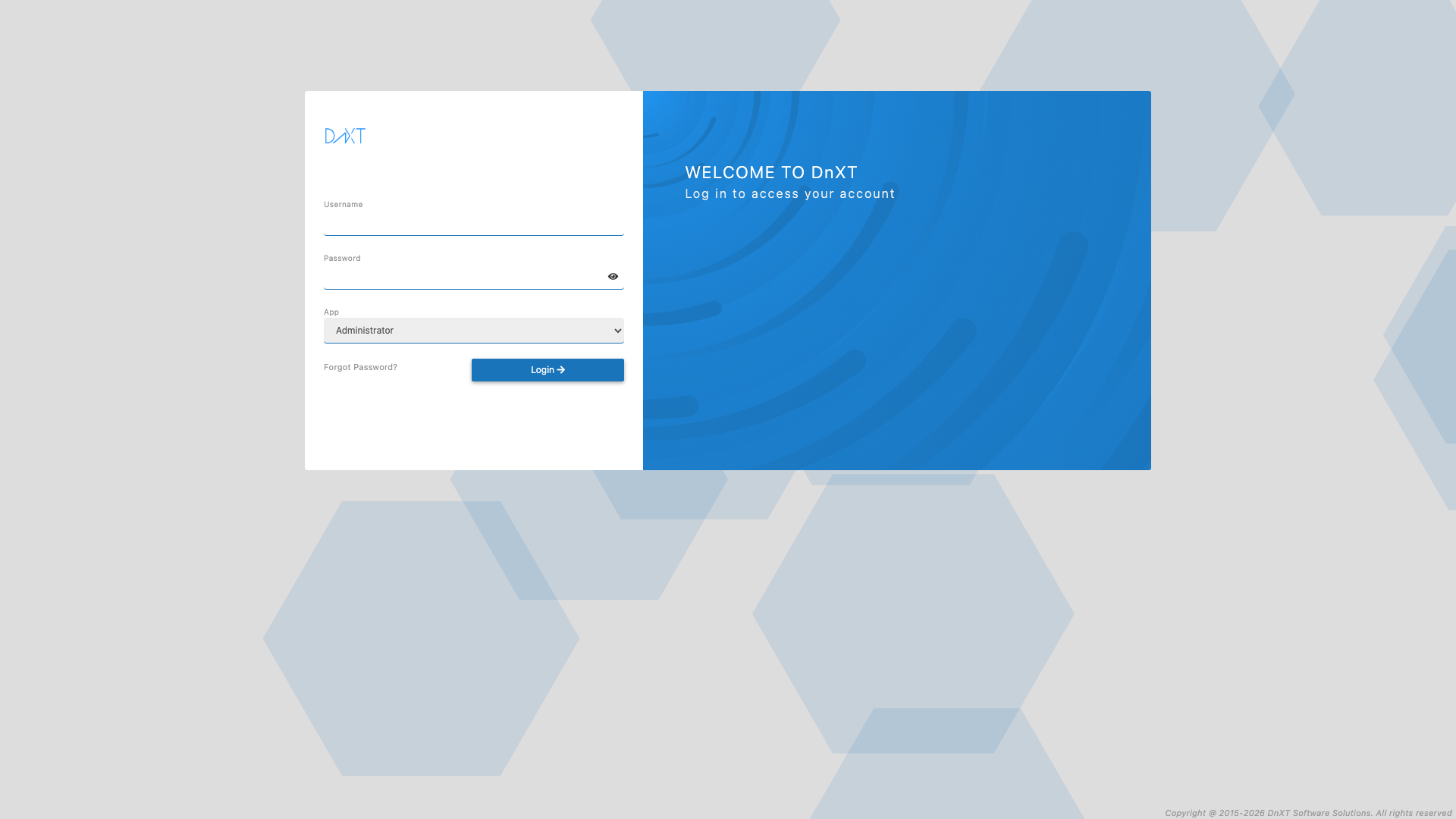DnXT Login Page