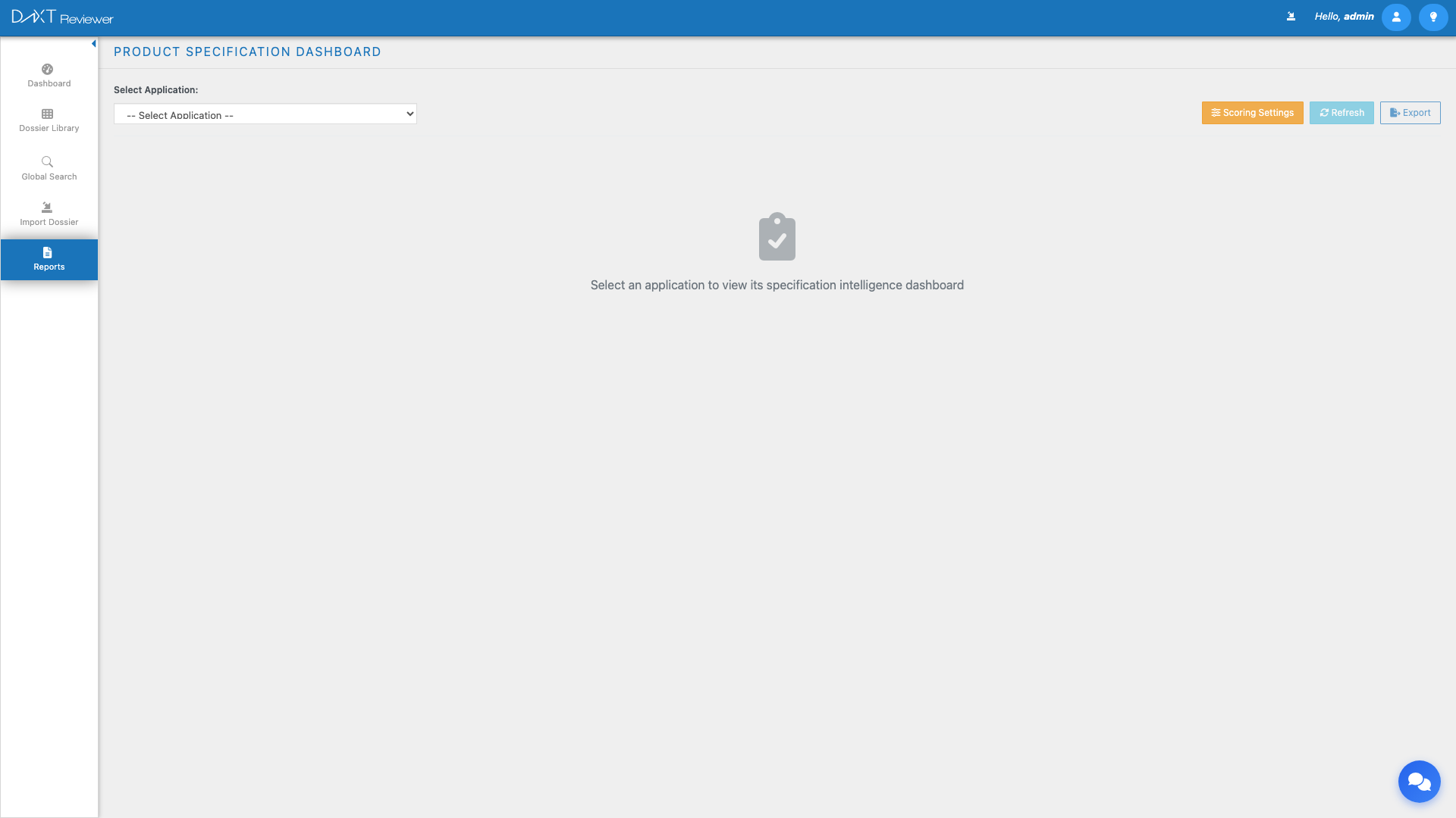 DnXT Reviewer Specification Dashboard